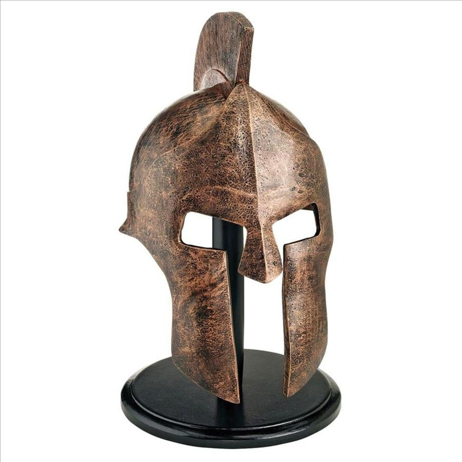 Thumbnail: Greek Spartan Helmet Statue on Museum Mount