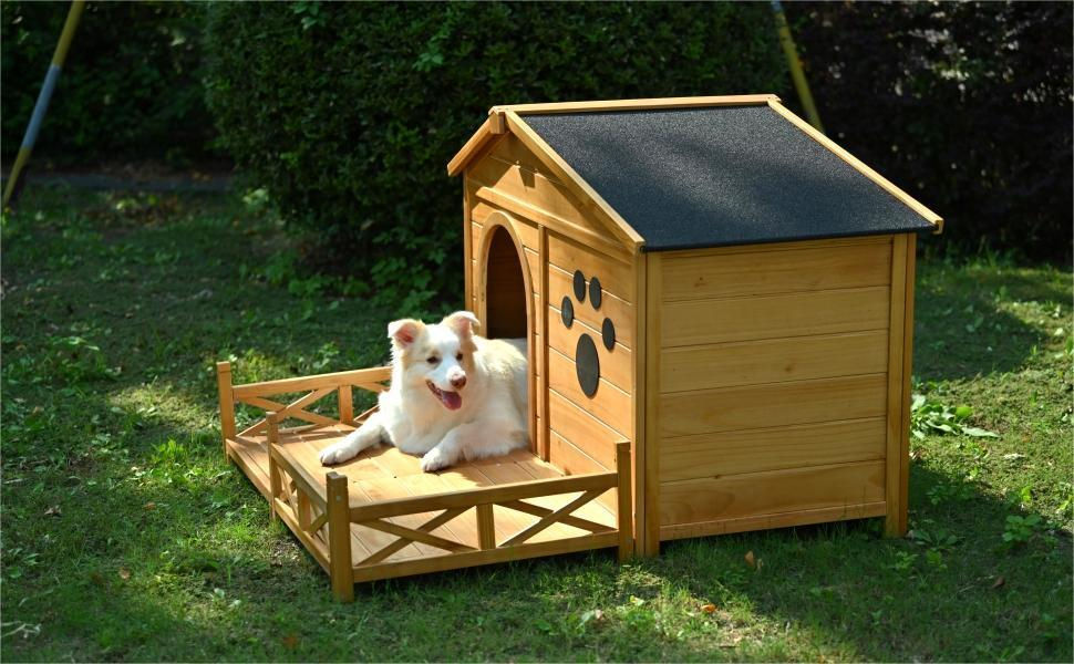 Outdoor Pet Chalet with Porch