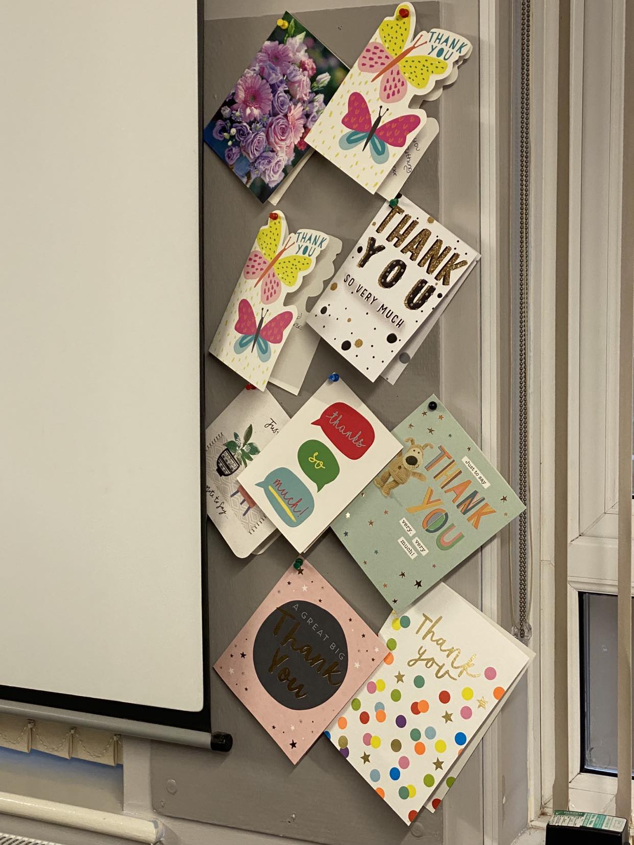 Thank you cards at Women's Aid NEL