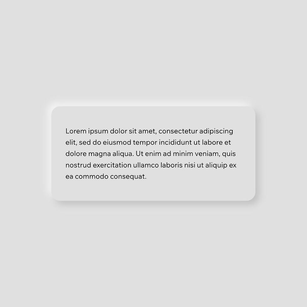 Neumorphic Container Effect Wix Studio CSS