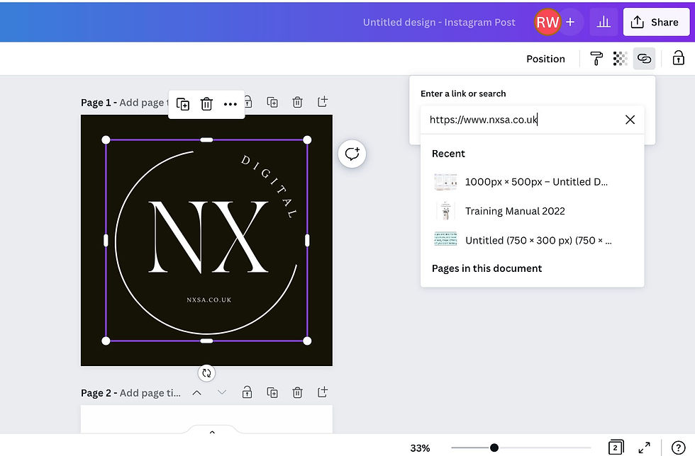 add links to your images when you are saving them as PDF document