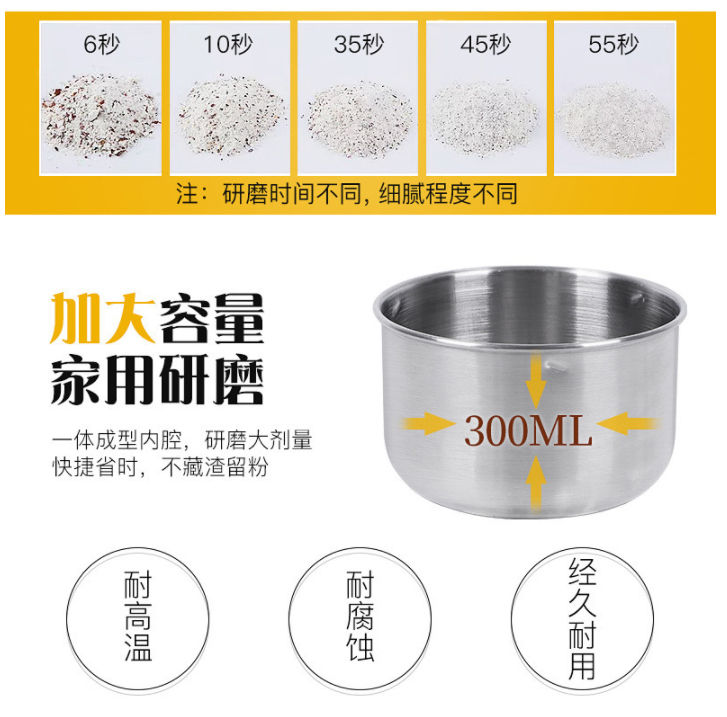 縮圖：多功能家用電動粉碎機，電動咖啡豆研磨粉碎機，家用電動穀物穀物調味料香料研磨機日用研磨機