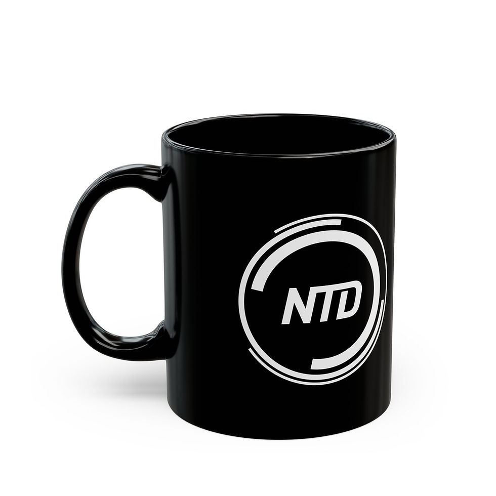 Thumbnail: Sleek Black Mug with NTD Logo