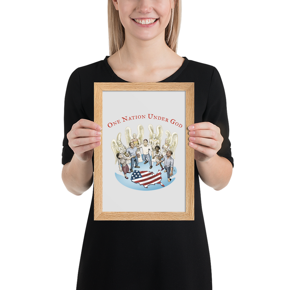 Thumbnail: 'One Nation Under God' Framed Poster