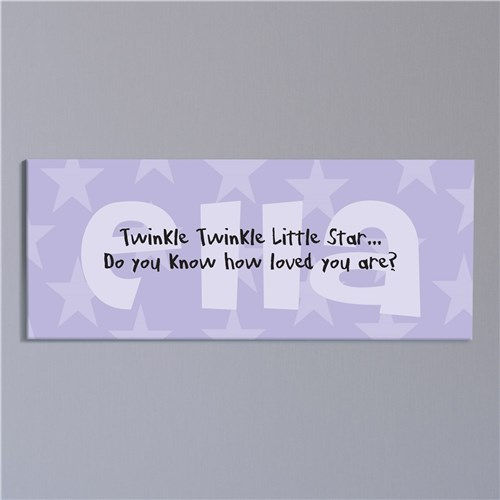 Thumbnail: Twinkle Twinkle... Personalized Baby Wall Canvas