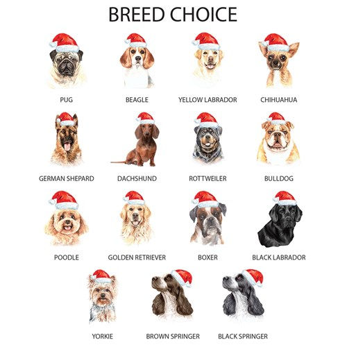 Thumbnail: Personalized Santa Hat Dog Round Ornament