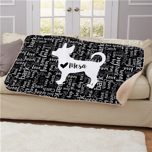 Thumbnail: Personalized Dog Breed Sherpa Throw