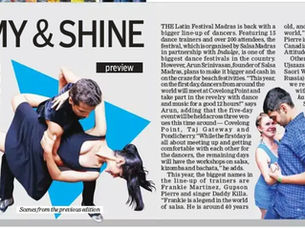 INDULGE (The New Indian Express) talks about Latin Festival Madras 2018