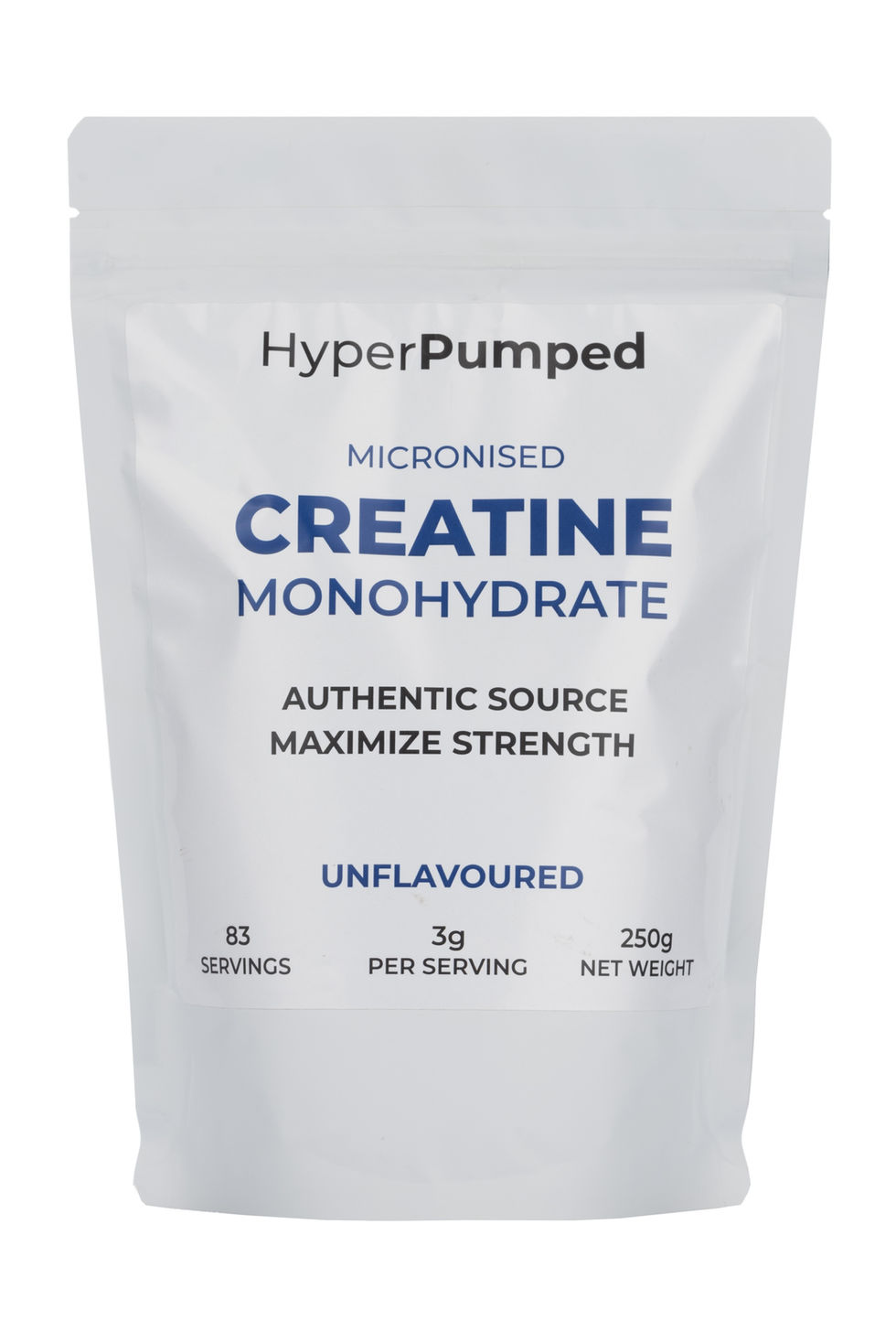a bag of hyperpumped micronised creatine monohydrate
