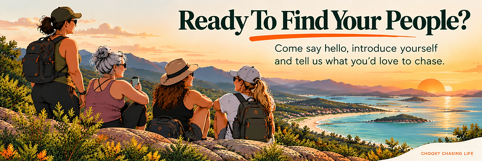 Women watching a coastal sunset - Ready to find your people? Come say hello
