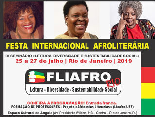 Festa Internacional Afroliterária - FLIAFRO. Leitura - Diversidade - Sustentabilidade Social. 25 a 2