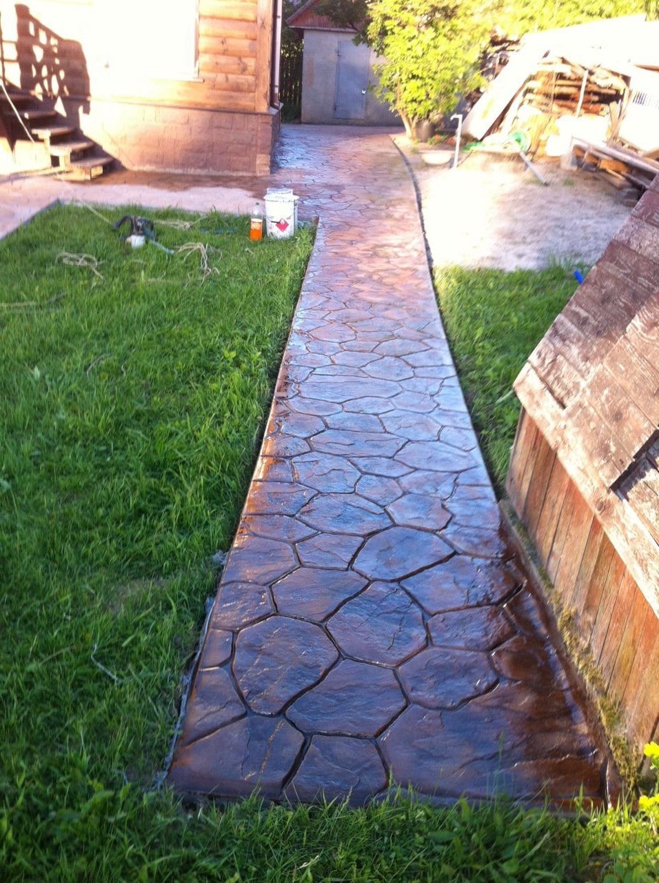 Декоративный бетон для дорожек своими руками