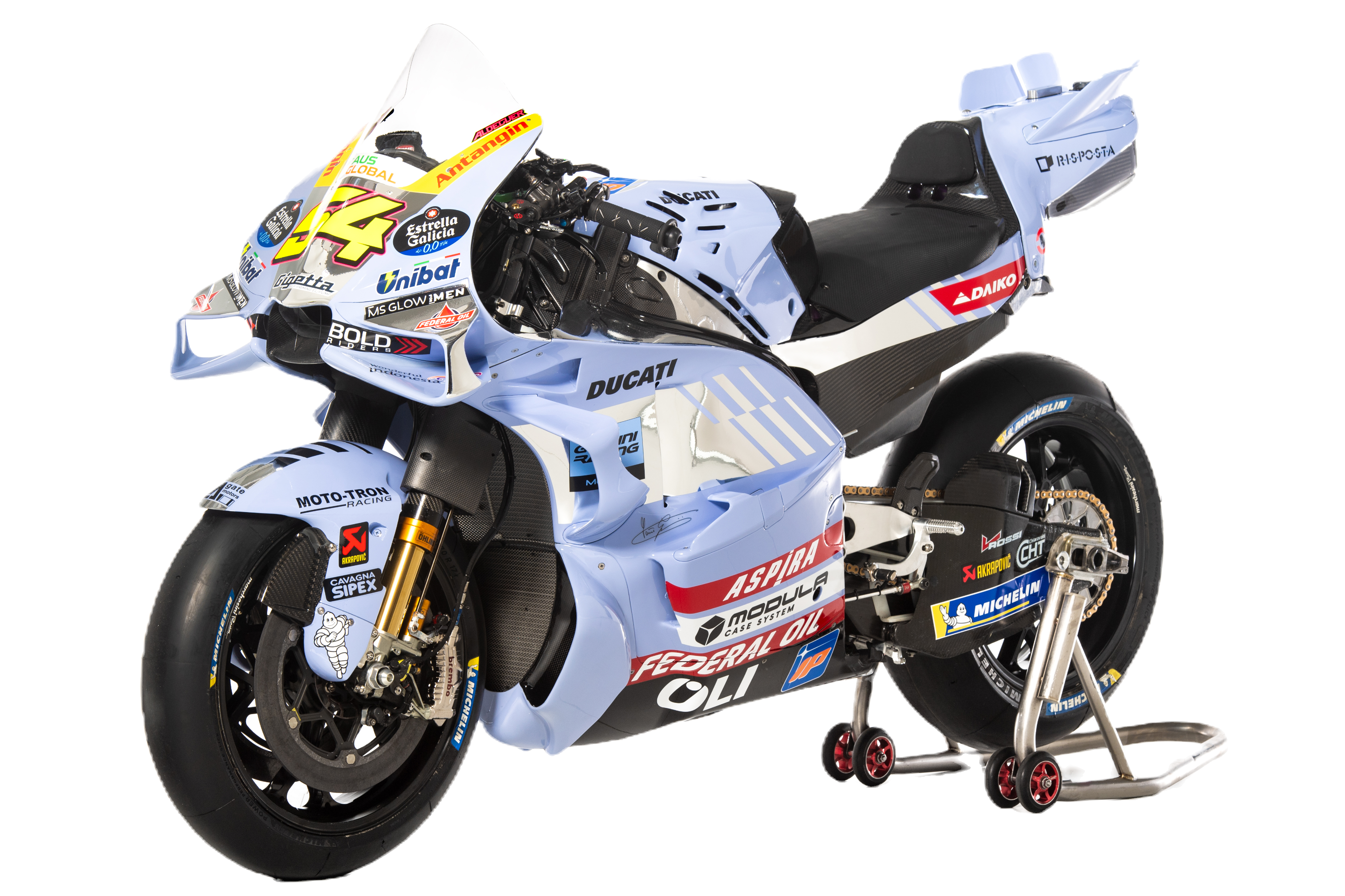 Gresini MotoGP motorcycle with MOTO-TRON Racing branding