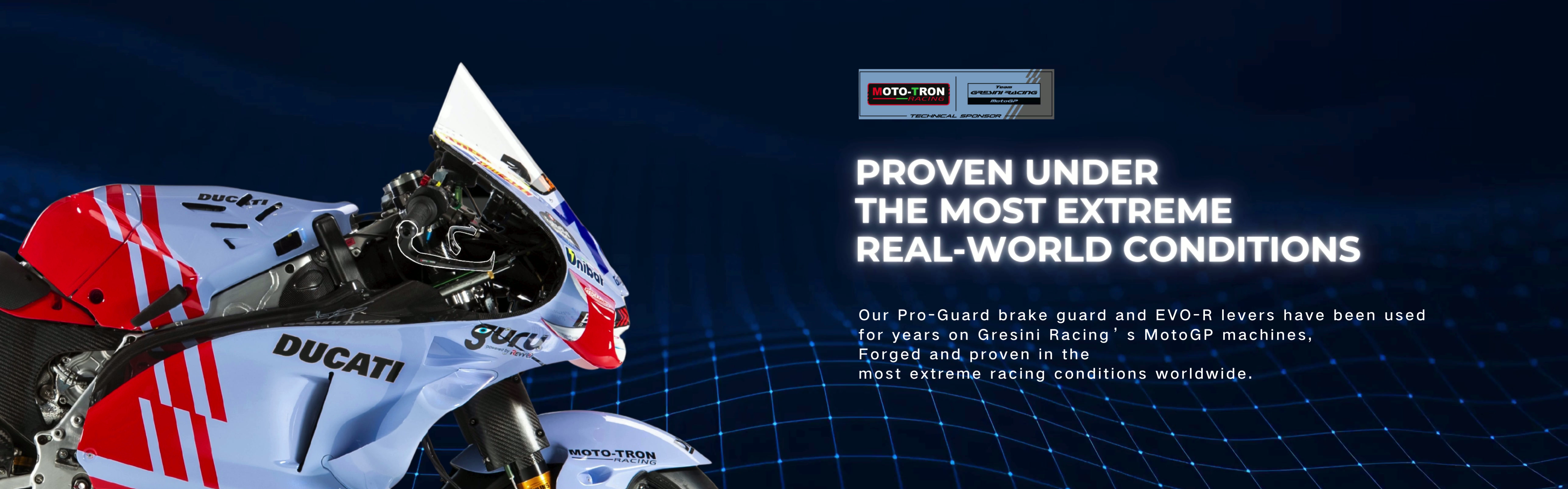 MOTO-TRON Racing components proven with Gresini MotoGP