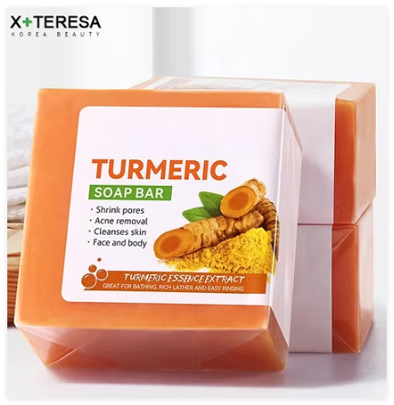 Miniatura: Sabonete artesanal de cúrcuma para limpeza corporal, clareamento de axilas e per