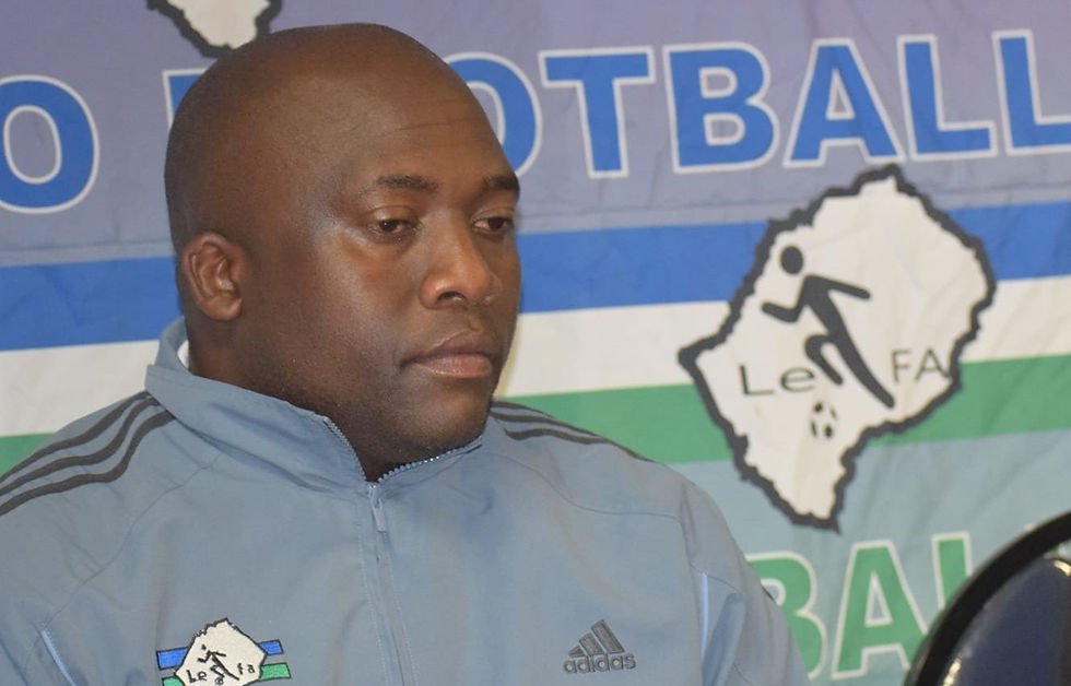 Lesotho U-17 Girls coach Tjamela Tjamela. Photo Credit: Lesotho Football Association
