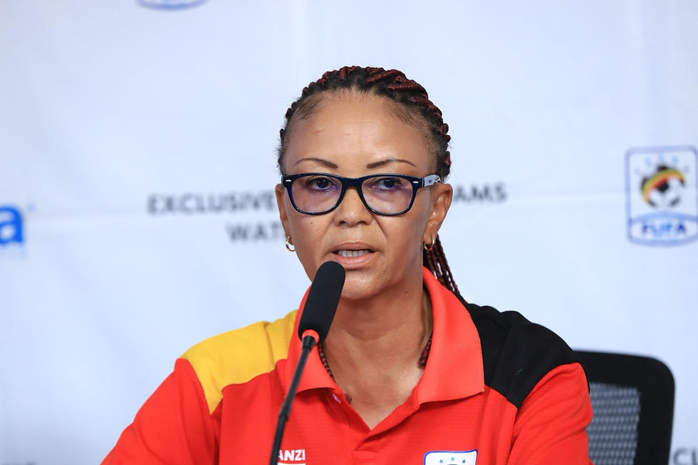 Uganda U-17 women's coach Cheryl Botes. Photo Credit: FUFA Media