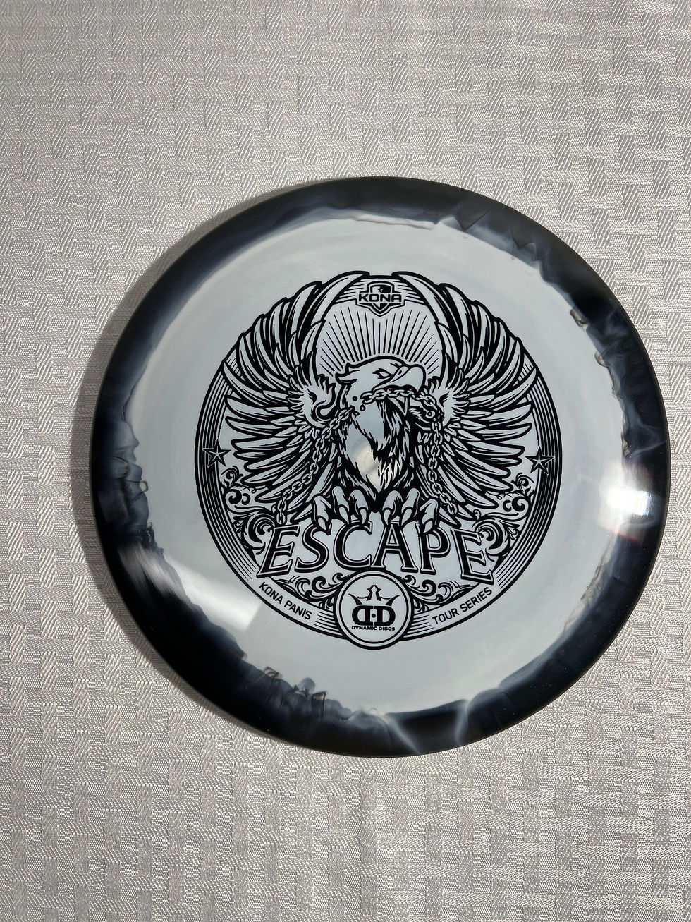 Dynamic Discs Fuzion Orbit Escape Kona Panis 2022 Tour Series Black Stamp 176g