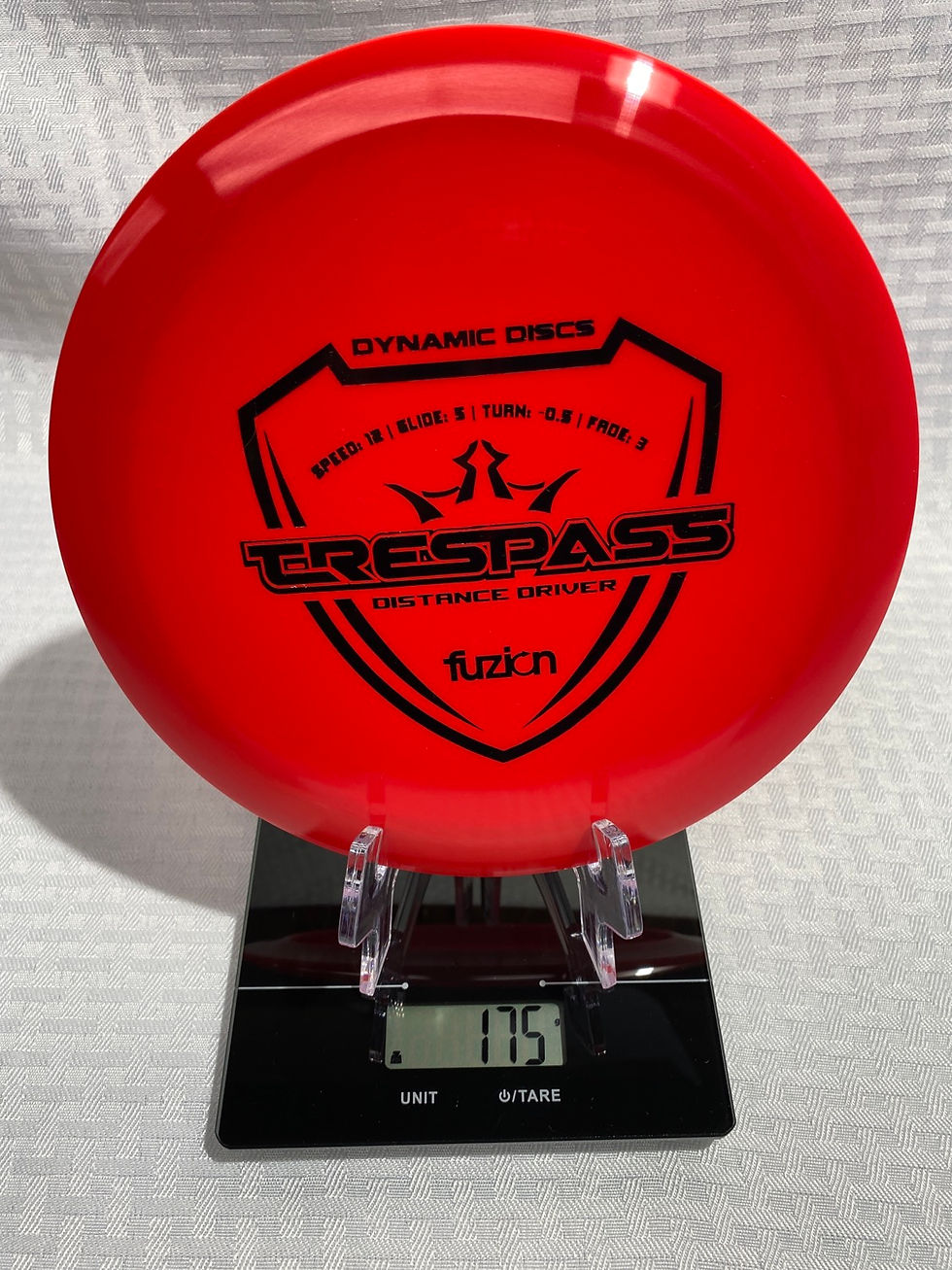 Thumbnail: Dynamic Discs Fuzion Trespass Black Stamp 175g