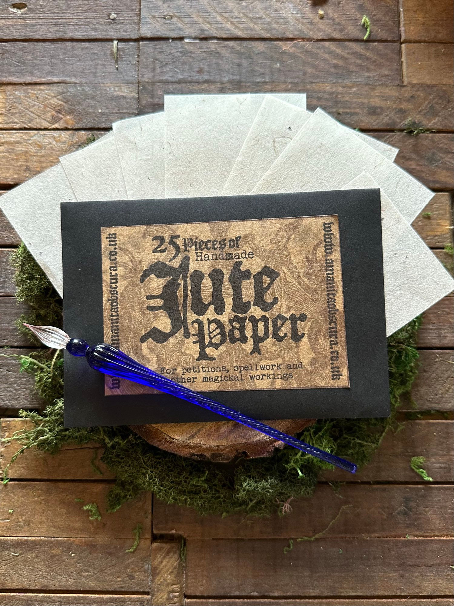 25 Pieces of Handmade Jute Paper for Spellwork and Rituals