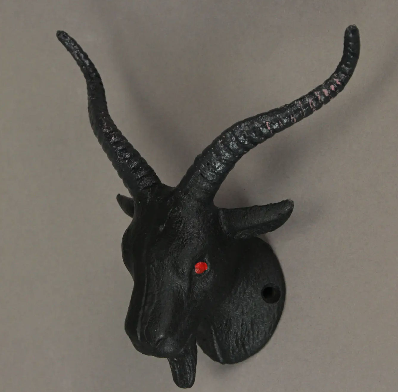Cast Iron Baphomet Head Hook