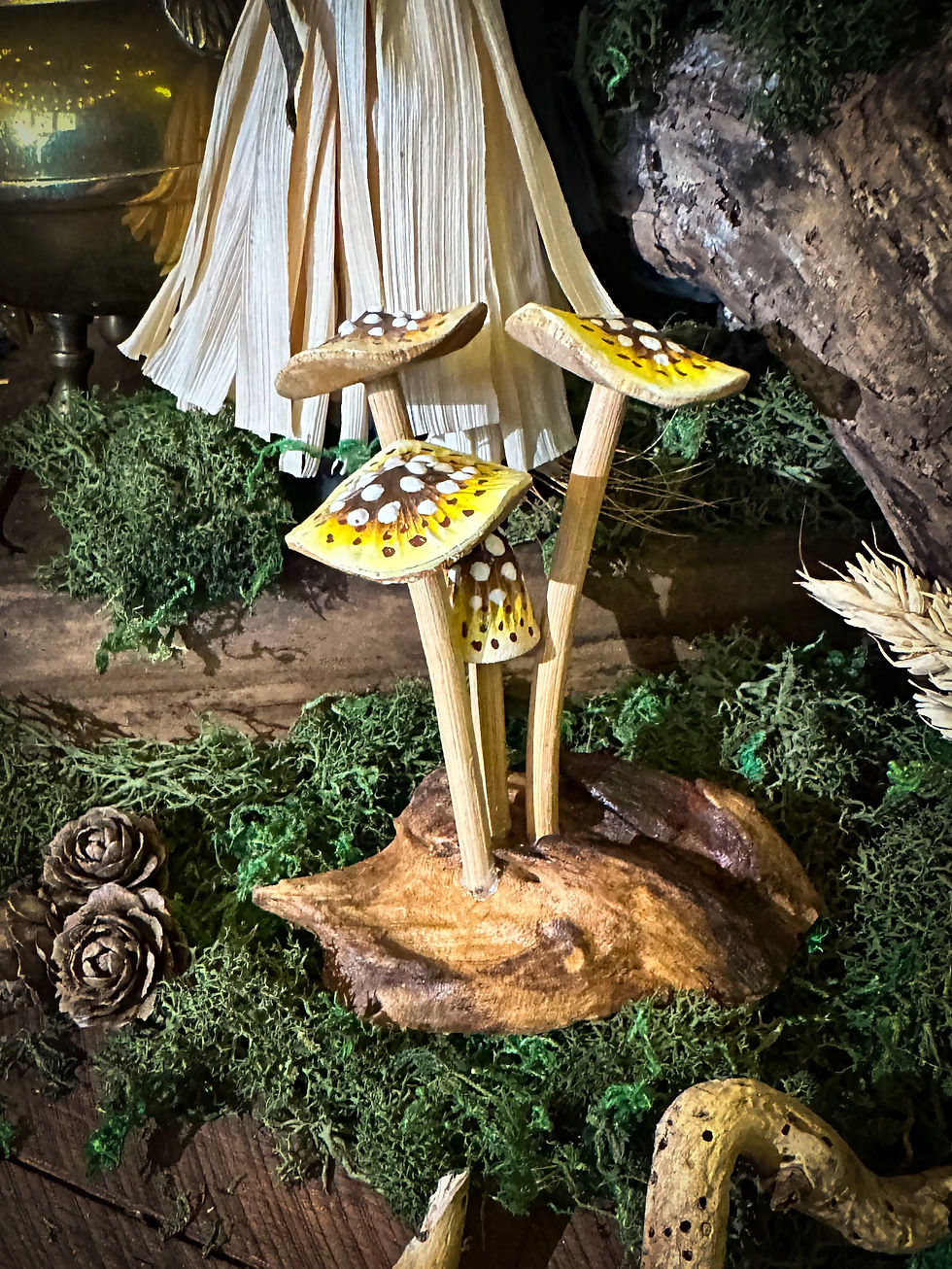 Wooden Mushrooms: Yellow Cap