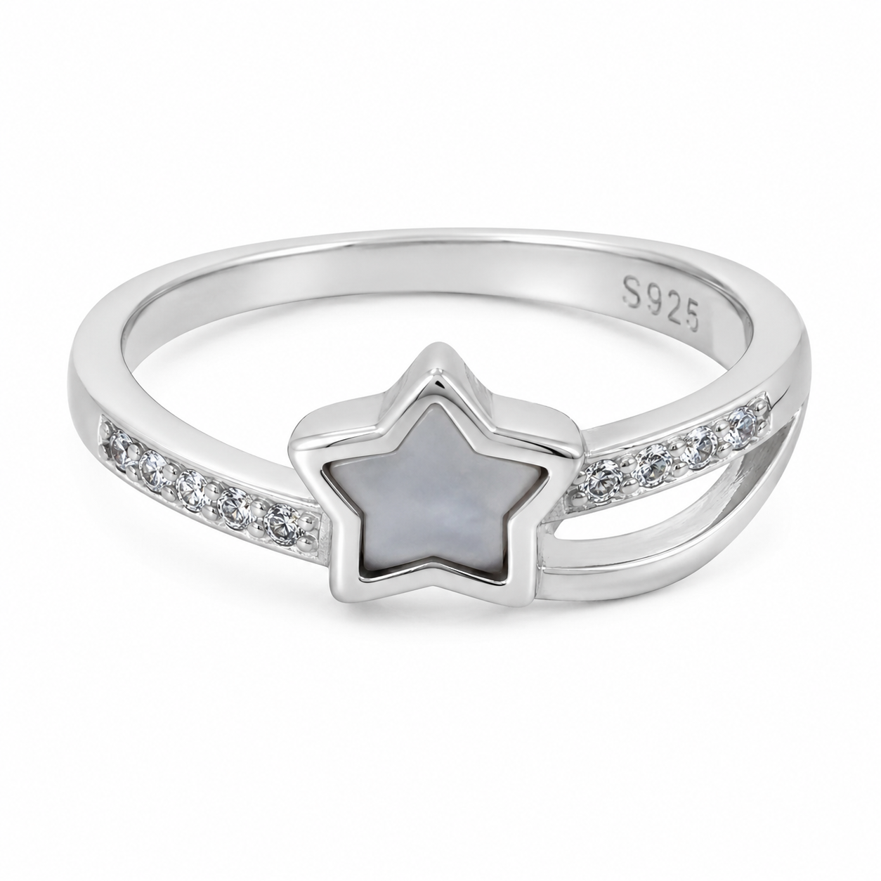 Cute Star Charm Ring for Girls Cetified 925 Sterling Silver