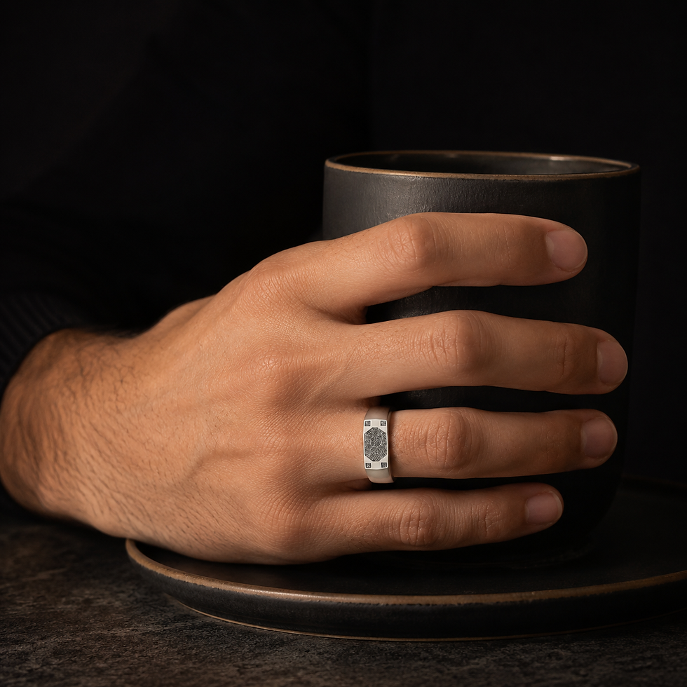 Thumbnail: Elegant Silver Ring for Men 925 Sterling Silver