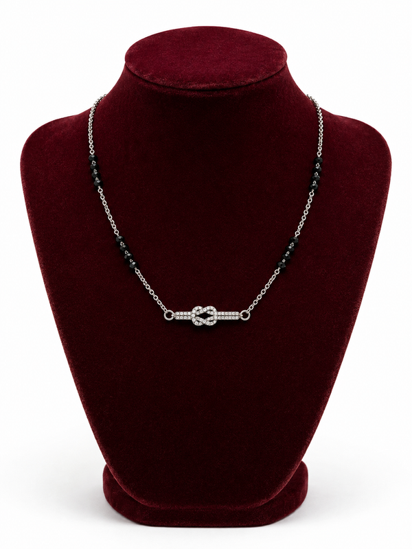 OPULA Certified 925 Silver Gold Tri-Strand Necklace