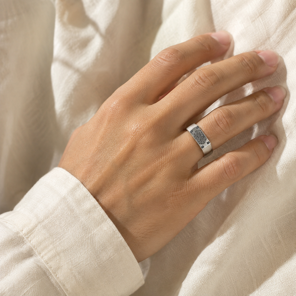 Thumbnail: Elegant Silver Ring for Men 925 Sterling Silver