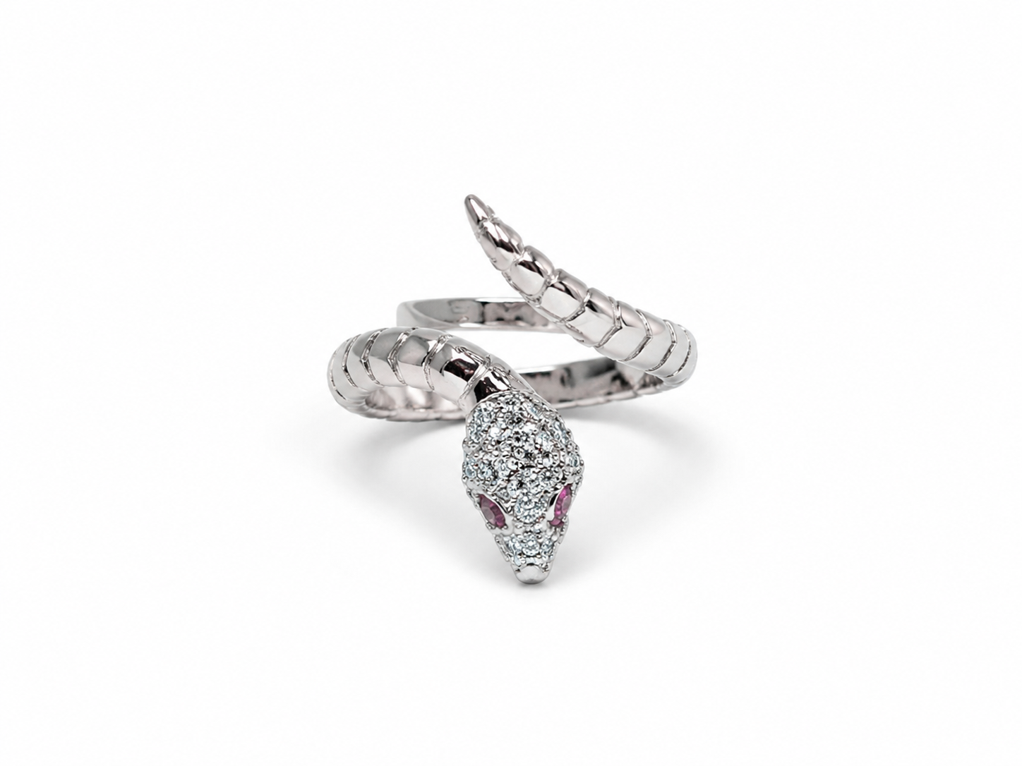 OPULA Certified 925 Sterling Silver Snake Ring for Women