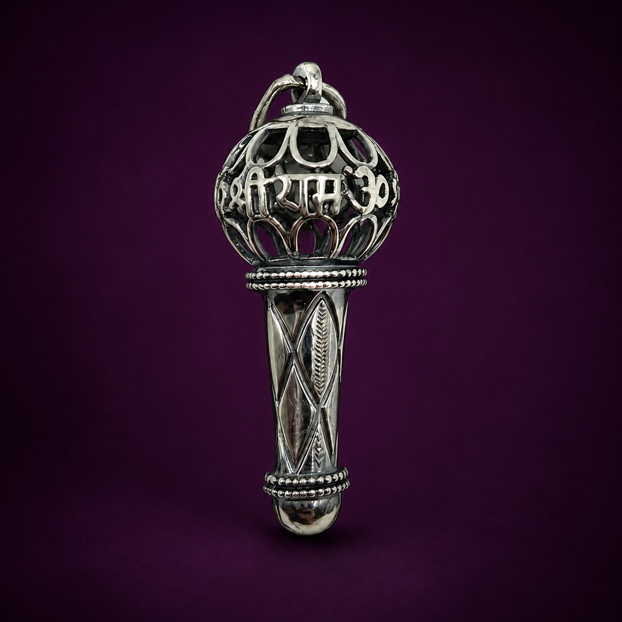 OPULA Handcrafted Premium Bronze Gada (Mace) Pendant with Antique Finish Pendent