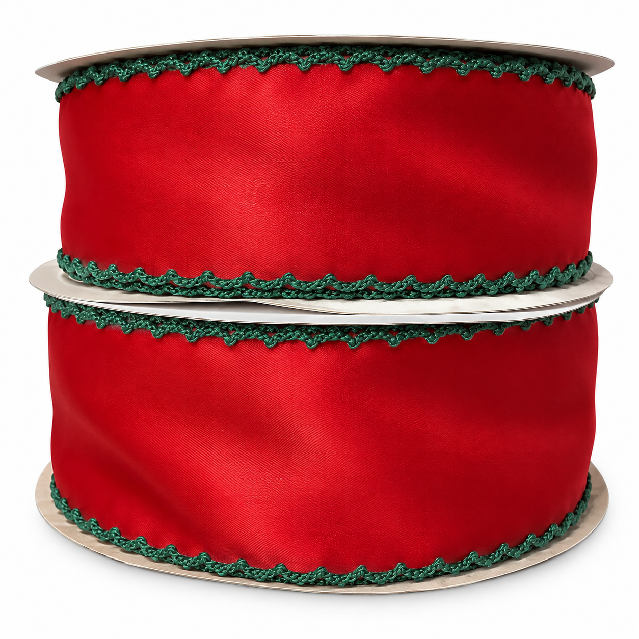 Satin Moonstitch - Red w/ Green