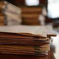organized and stacked files