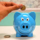 A blue Piggy Bank