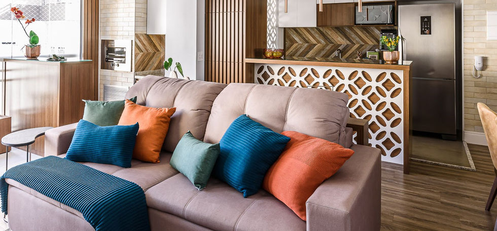 COZINHA, SALA DE ESTAR E JANTAR INTEGRADOS_ EXCLUSIVE SANTANA.