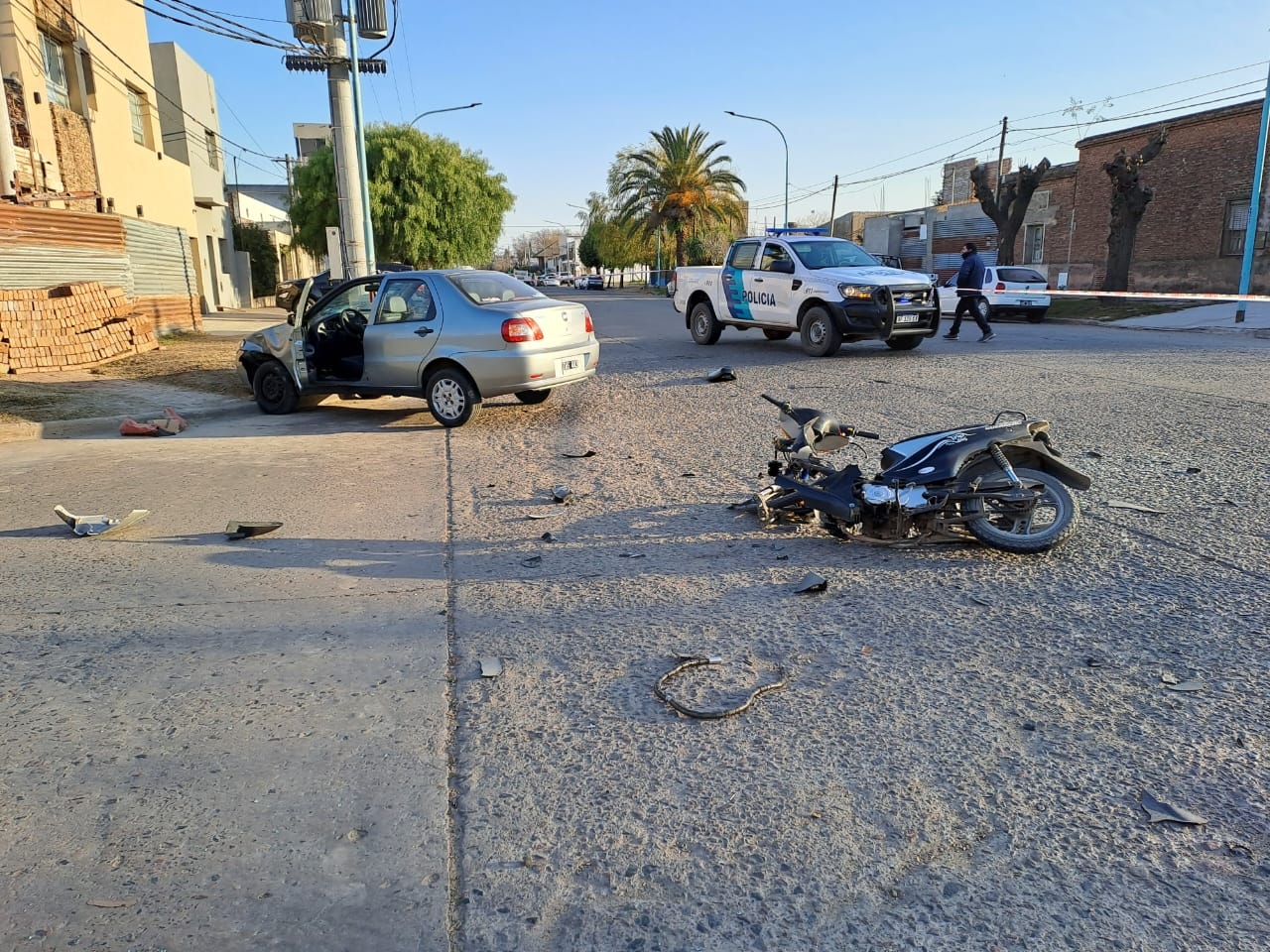 Una mañana de miércoles bastante accidentada en Chivilcoy