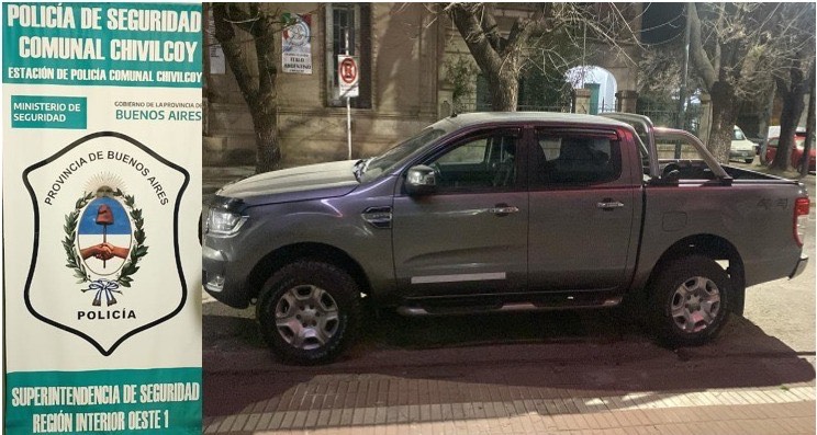 Personal Policial detuvo a dos delincuentes a bordo de una camioneta robada