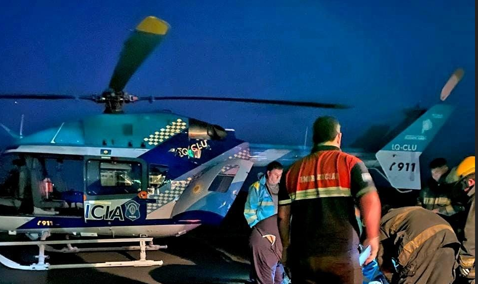 En vuelo sanitario trasladaron a una menor de 17 años al Hospital de La Plata