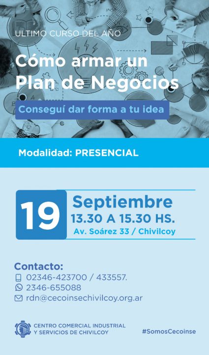 Último curso del año: “Cómo Armar un Plan de Negocios”