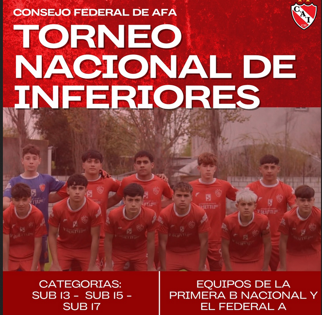 Independiente de Chivilcoy será uno de sus protagonistas: Se viene el primer torneo de Divisiones Inferiores de Primera ‘B’ Nacional y Federal ‘A’, Categorías SUB 13, SUB 15 y SUB 17.