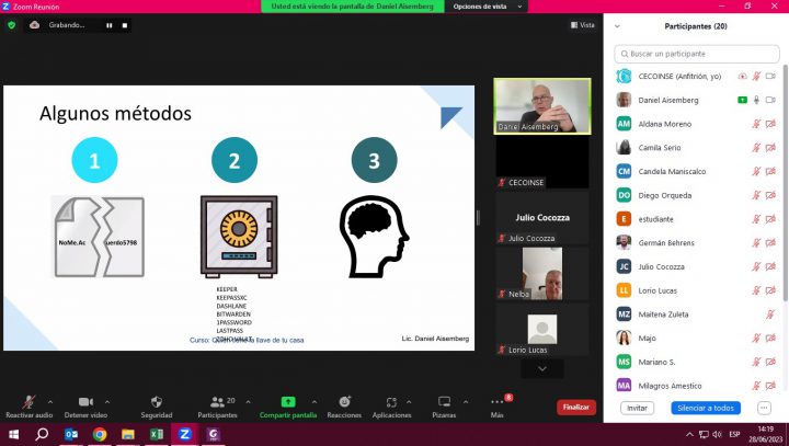 El primer curso del año, organizado por el CECOINSE, se llevó a cabo en la modalidad virtual