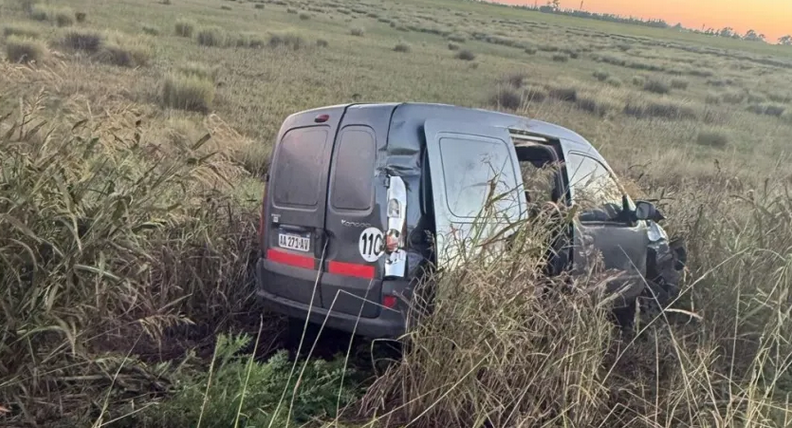 Siniestro vial en Ruta 5: un conductor perdió el control y se despistó