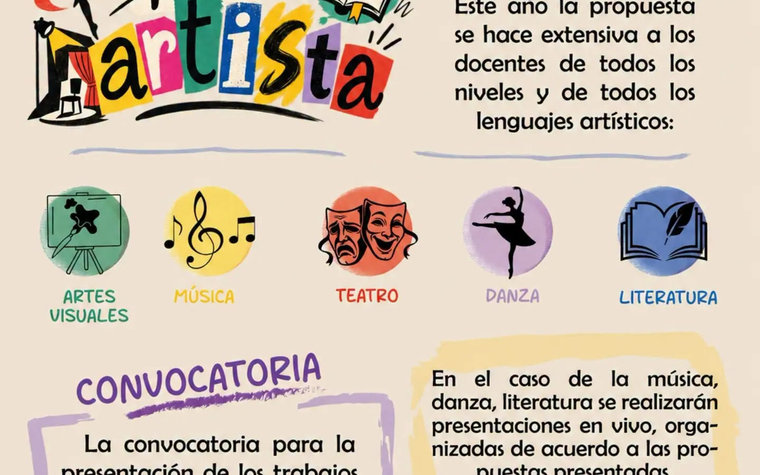 Convocatoria abierta para "¡Mi Profe Artista!": docentes chivilcoyanos podrán exhibir su talento