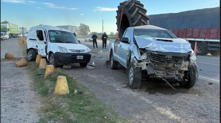 Violento choque de camionetas en la Ruta 5, uno de los involucrados sería de nuestra ciudad