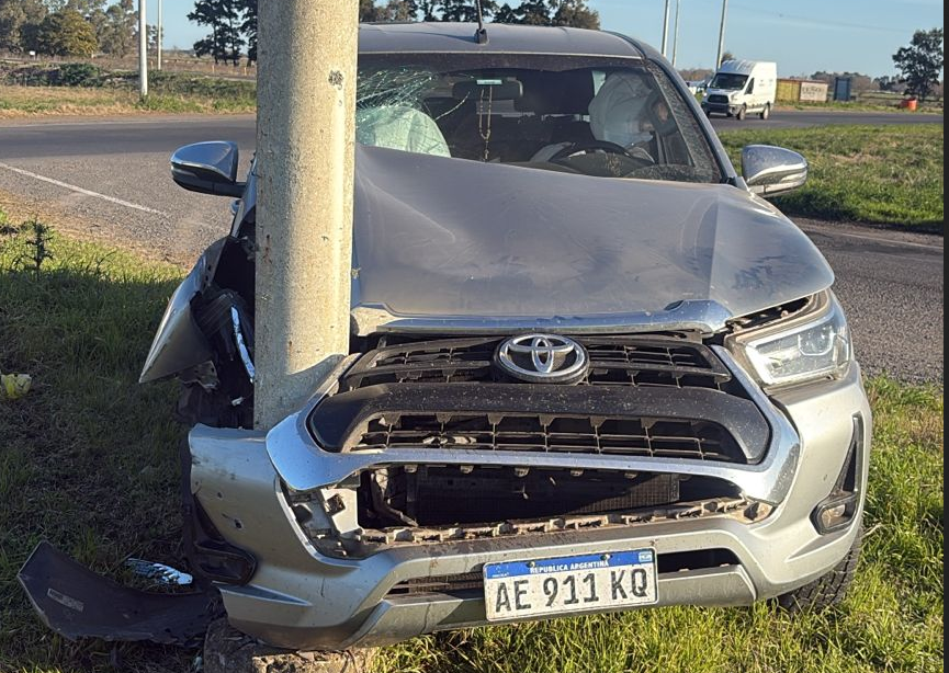 Ruta 5: conductor alcoholizado dio 2,13 g/l y chocó contra una columna.