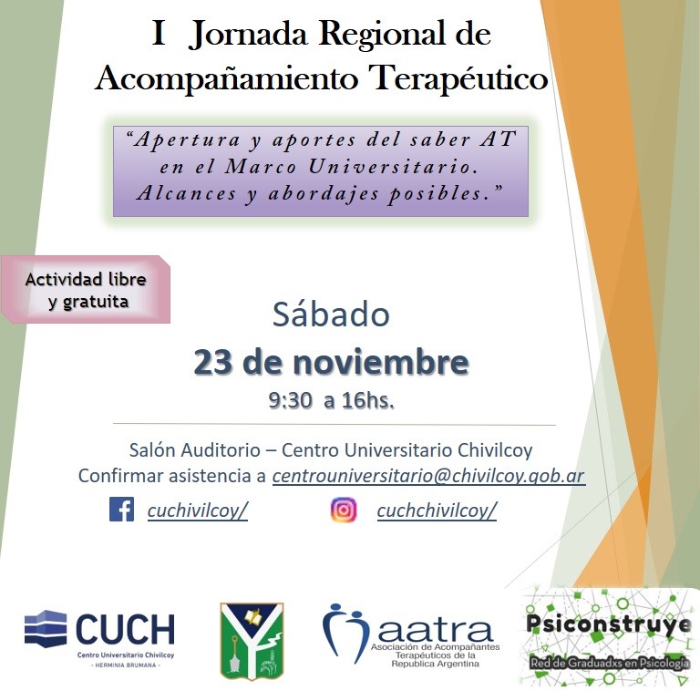 Llevarán adelante la Primera Jornada Regional de Acompañamiento Terapéutico