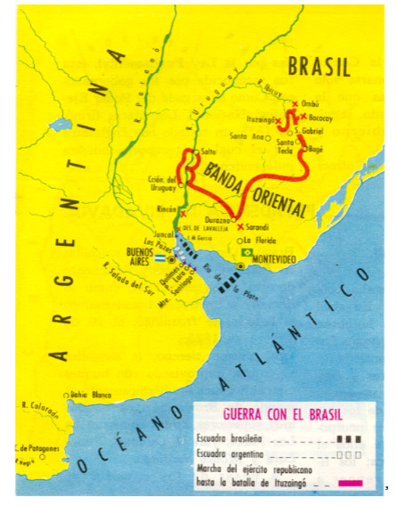 EFEMÉRIDES DEL MES DE DICIEMBRE: 10 DE DICIEMBRE DE 1825, ESTALLA LA GUERRA CONTRA BRASIL