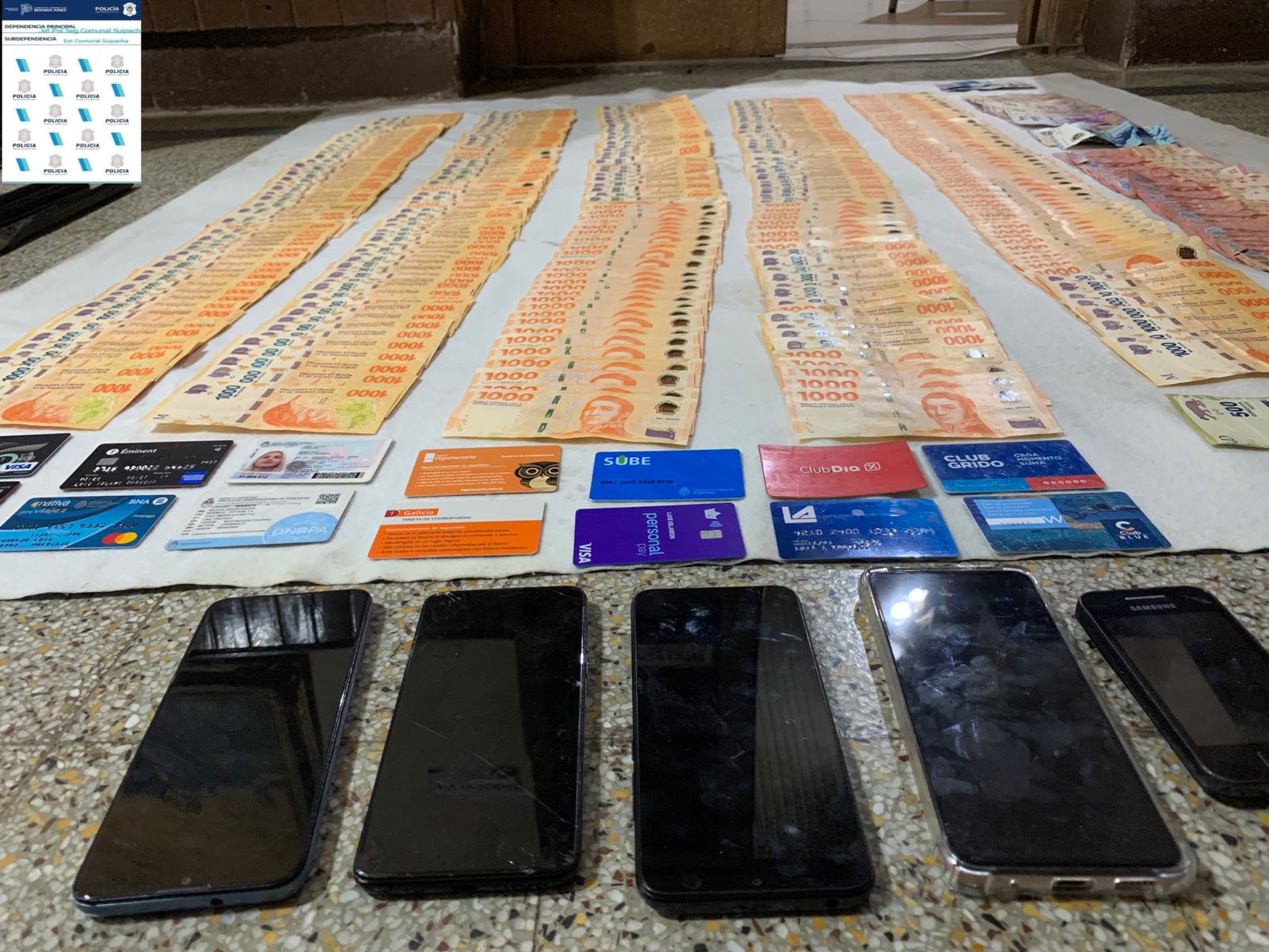 Cuatro delincuentes con domicilio en CABA robaron en Chivilcoy, fueron interceptados y detenidos en Suipacha.
