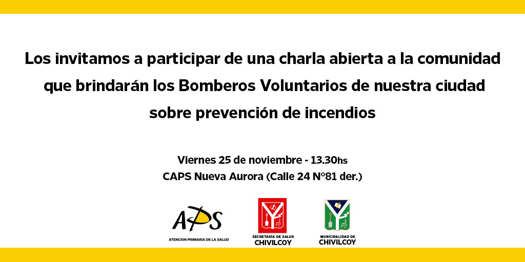 Charla sobre prevención de incendios en el CAPS Nueva Aurora